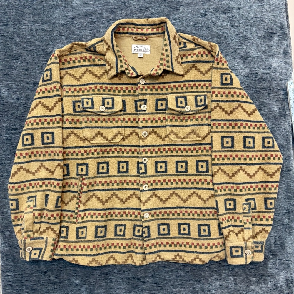 Tribal‎ Patterned Shirt Jacket Overland Flannel Aztec